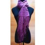 Scarf with fringes 180 cm x 70 cm 100 % viscose pink