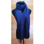 Scarf with fringes 180 cm x 70 cm 100 % viscose navy blue