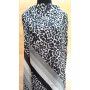 Scarf with pleats 180 cm x 80 cm 100 % polyester grey