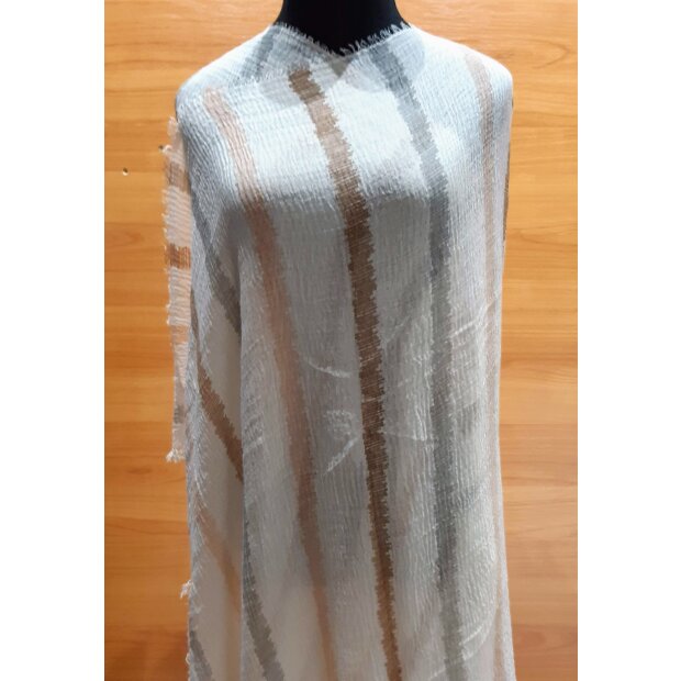Summer scarf kerchief 180 cm x 90 cm 100 % polyester grey
