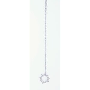 Stainless steel necklace with pendant with crystal stones