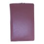 Wallet, real leather, unisex, portrait format, high quality, smooth surface, wine red
