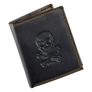 Tillberg wallet made from real vintage leather with skull...