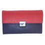 Waiters wallet made from real nappa leather with chain black+red