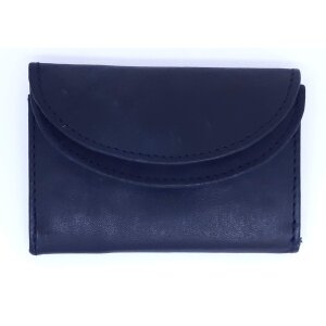 Mini wallet made from real leather black
