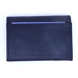 Mini wallet made from real leather black