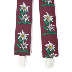 Suspenders with edelweiss pink