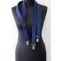 Suspenders length 106 cm, width 3,5 cm blue