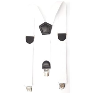 Suspenders 106 cm, width 3,5 cm white