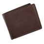 Wallet made from real leather dark brown