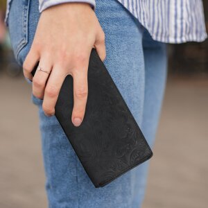 Wallet made from real brush leather
