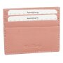 Credit card case made of real leather pink