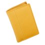 Credit card case made from real leather yellow