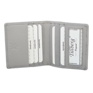 Credit card case made from real leather grey