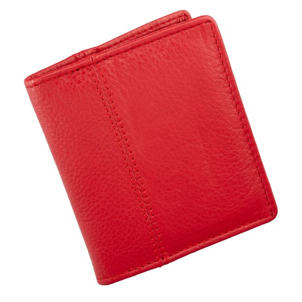 Credit card case made from real leather red