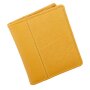 Credit card case made from real leather yellow