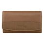 Ladies wallet made from real leather dark brown