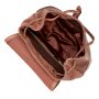 Backpack made from real leather reddish brown
