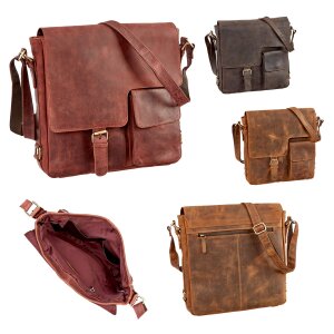 Shoulder bag made of real leather