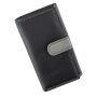 Tillberg ladies wallet made from real nappa leather 9,5 cm x 17,5 cm x 3,5 cm black+dark grey