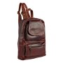 Real leather backpack in different colours Dark Brown