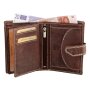 Wallet made from real leather full leather 12,5 cm x 9,5 cm x 1,5 cm brown