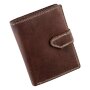 Wallet made from real leather 12,5 cm x 9,5 cm x 1,5 cm brown