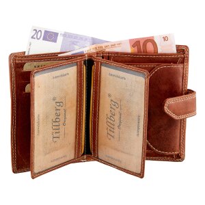 Wallet made from real leather 12,5 cm x 9,5 cm x 1,5 cm nature