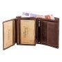 Wallet made from real leather brown