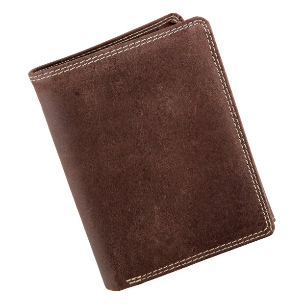 Wallet made from real leather full leather brown