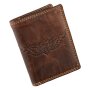 Tillberg wallet made from real leather with wings wild 88 motif Brown