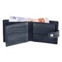 Tillberg wallet made from real water buffalo leather, RFID blocking, full leather navy blue