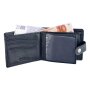 Tillberg wallet made from real water buffalo leather, RFID blocking, full leather navy blue