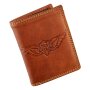 Tillberg wallet made from real leather with wings wild 88 motif Tan