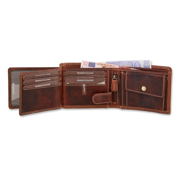 Tillberg wallet made from real leather with wings Mushroom