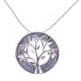Necklace with living tree pendant
