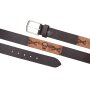 Real leather belt with skull motiv 4 cm wide, length 90, 100, 110 , 120 cm 6 pieces brown
