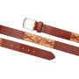 Real leather belt with skull motiv4 cm wide,  length 90, 100, 110 , 120 cm 6 pieces tan