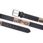Real leather belt with motor cycle motiv 4cm weide, length 90, 100, 110 , 120 cm 6 pieces black