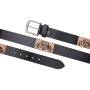 Real leather belt with car motiv 4 cm wide, length 90,...