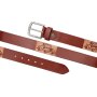 Real leather belt with car motiv 4cm wide length 90, 100, 110 , 120 cm 6 pieces tan