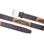 Real leather belt with truck motif length 90, 100, 110 , 120 cm 6 pieces brown
