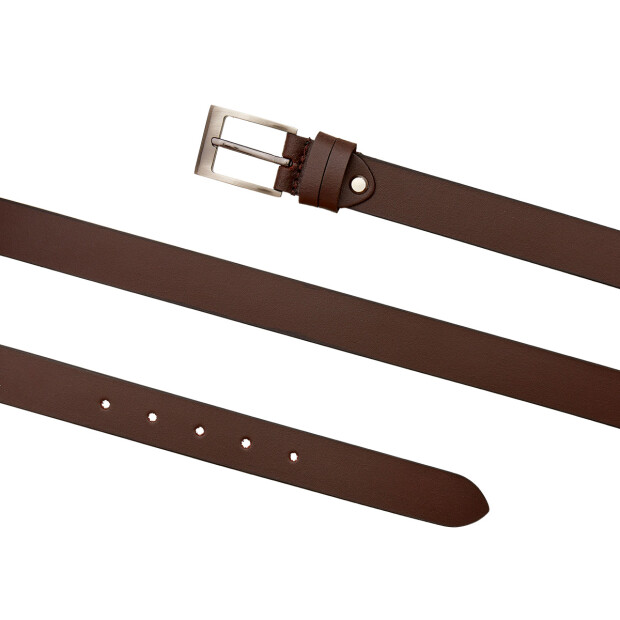 Genuine leather belt 3 cm width length 95 cm ,100 cm, 110 cm, 120 cm 6 pcs / brown