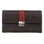 Real leather waiters wallet 11 cm x 18 cm x 3 cm Black+Cognac