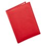 Vaccination card cover/passport cover made of real leather red