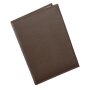 Vaccination card cover/passport cover made of real leather dark brown
