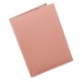 Vaccination card cover/passport cover made of real leather pink