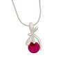 Tillberg ladies necklace with Swarovski stone and small dragonfly, in peridot Fuchsia