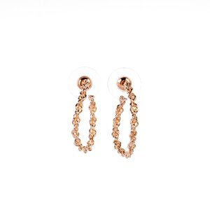 Silver earrings with crystal stones rose gold