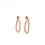 Silver earrings with crystal stones rose gold